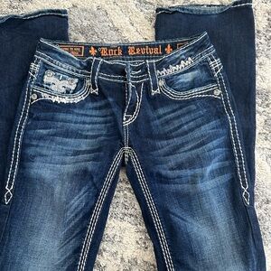 Rock Revival  Women's Dark Blue Boot Cut Jeans